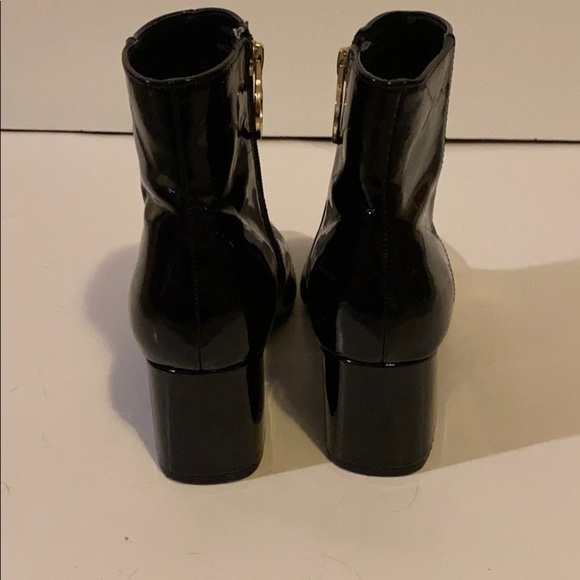 Topshop black patent-look ankle boots size 6.5 - Picture 5 of 5